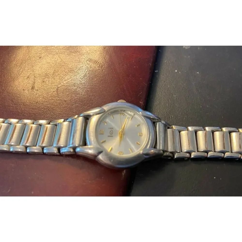 Women's 24mm Brushed Metal Tone LEI Watch, Bracelet Band